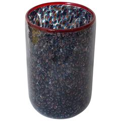 Gae Aulenti Large Murrine Glass Vase for Vetreria Vistosi, Murano, 1976