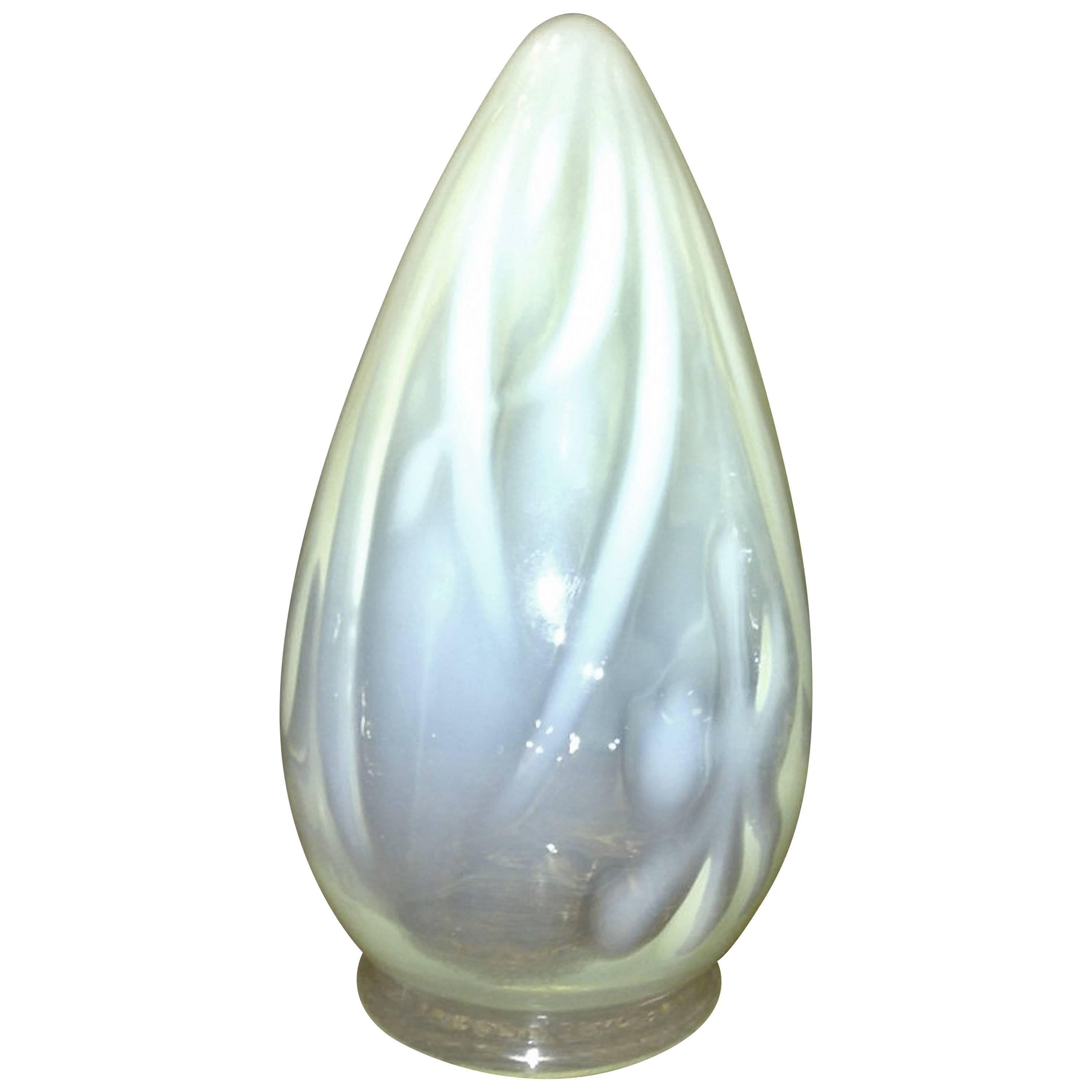 Vaseline Floral Teardrop Shade