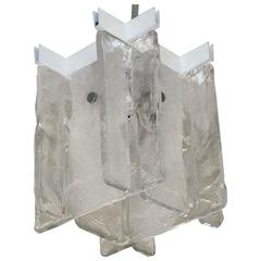 Small-Scale Interlocking Glass Flush Mount Pendant Light 8
