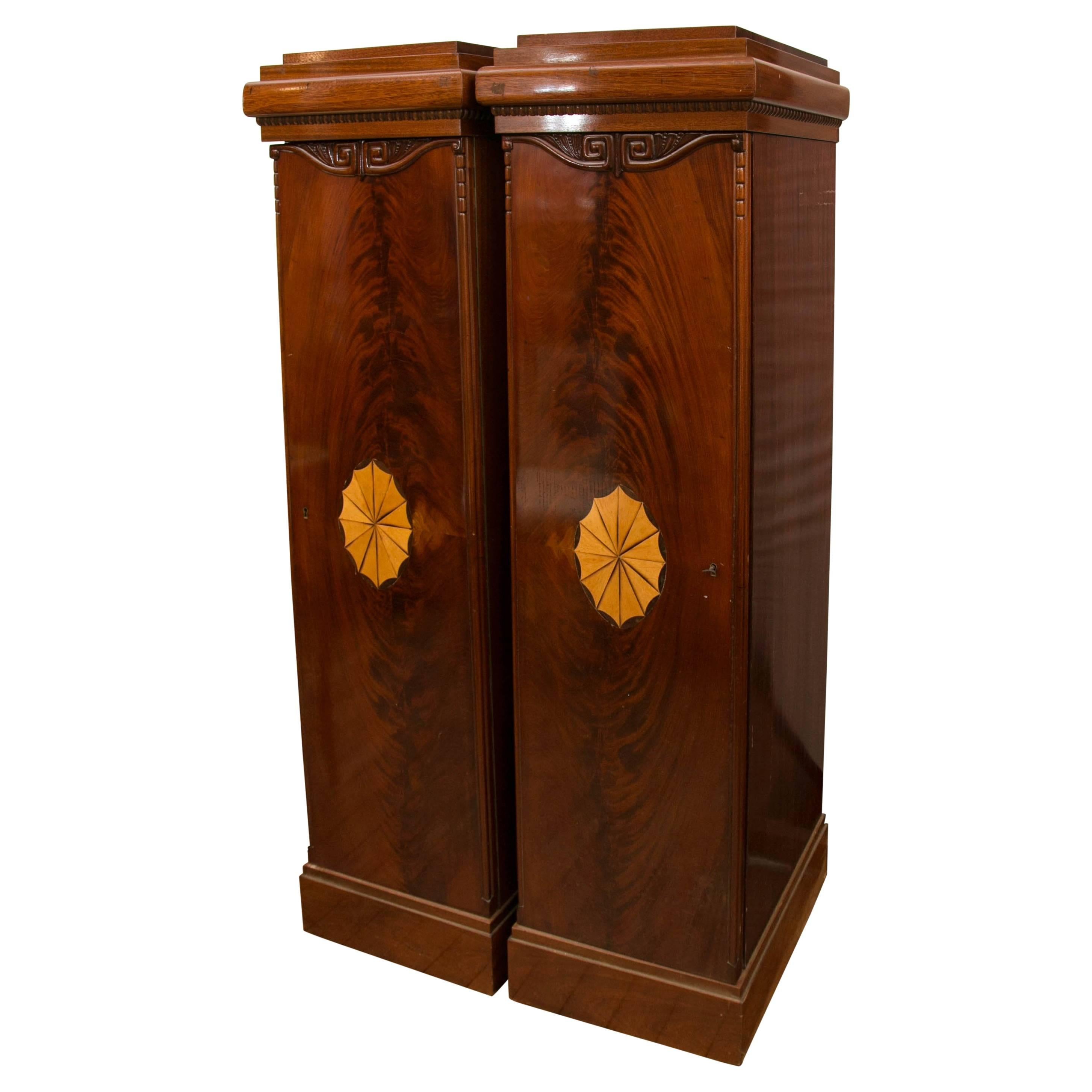 Pair of Continental Pedestal Cabinets