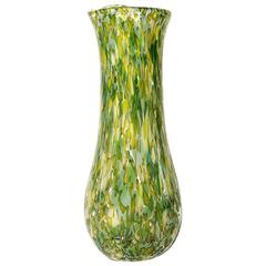 C. Walter Studio "Psychedelic" Drip Art Glass Vase, 2004