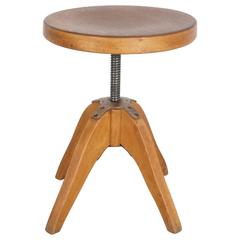 Industrial Wood Stool 3