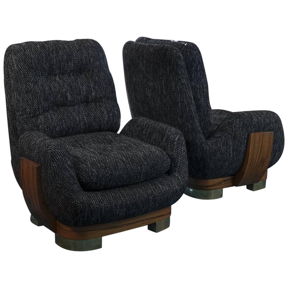 1960s Italian Pair of Lounge Chairs
