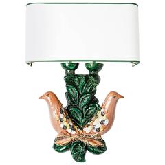 Exceptionnal and Unique Ceramic Wall Lamp by Paul Pouchol, circa 1945-1955 7