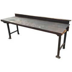 Wood and Iron Factory Work Bench