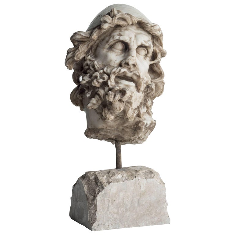 Marble Bust of Bearded Man, circa 1900 For Sale at 1stDibs