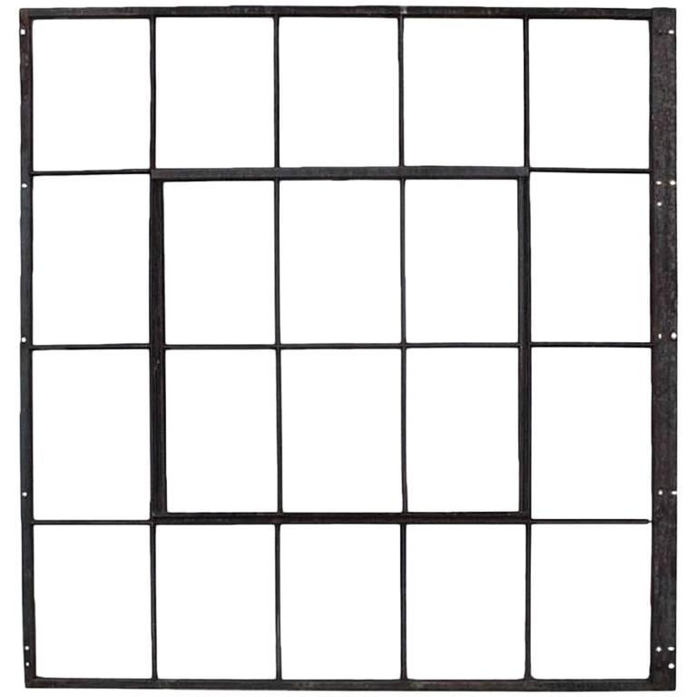 Large Antique American Industrial Metal Casement Window