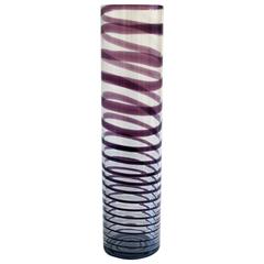 Italian Murano Cylinder Glass Vase
