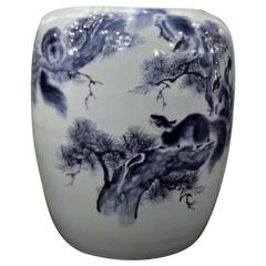 Large Chinese Porcelain Hand-Painted Floor Jardinere