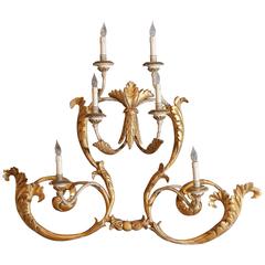 French Sconce on Old Panel