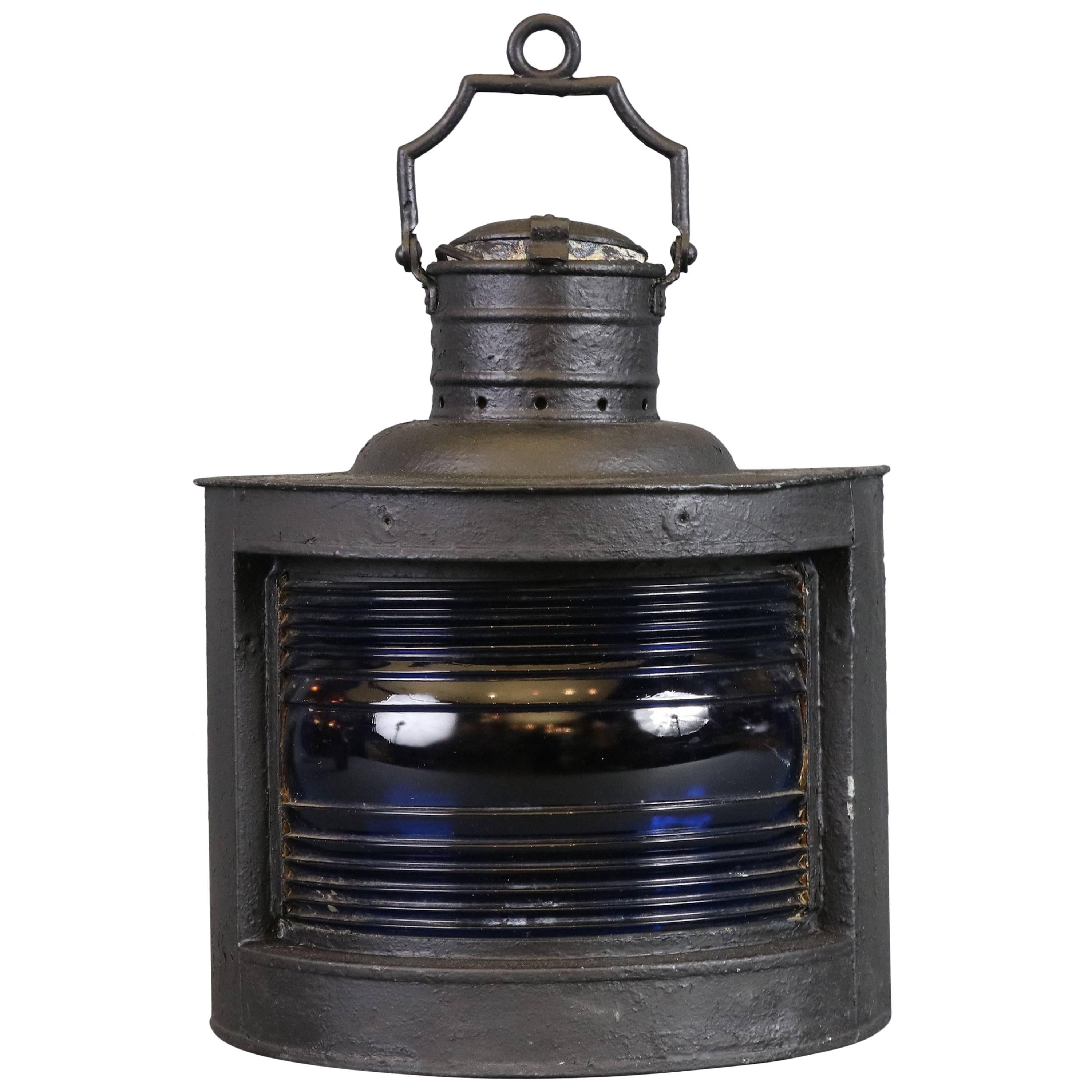 Iron Starboard Ship's Lantern For Sale