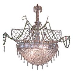 20th Century Italian Venetian Crystal Ship Chandelier