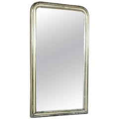 19th Century French Louis Philippe Silver-Gilded Mirror, circa 1850s
