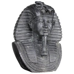 Monumental Bronze Egyptian Sphinx Pharaoh Head Garden Statue