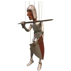 1960s Artists Crafted Medieval Knight Puppet by Stan Felman
