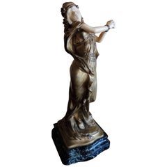 Art Nouveau Bronze Sculpture of "Heroine" by théophile François Somme