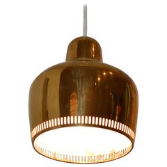 Early Brass Golden Bell Pendant by Alvar Aalto