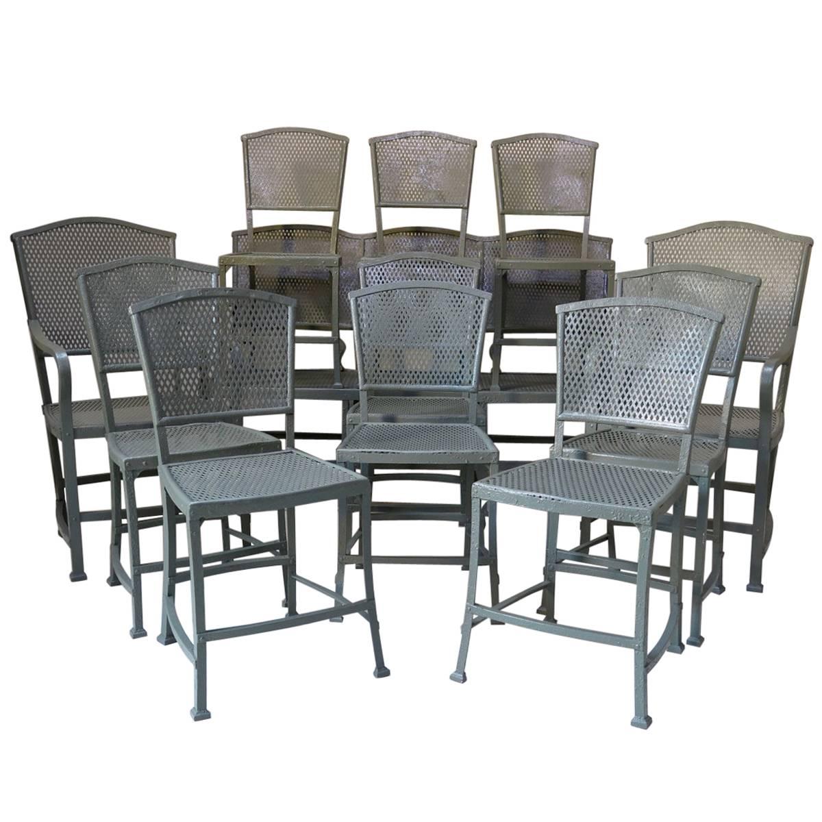 12-Piece "Rothschild" Iron Seating Set from Arras, France, circa 1920s
