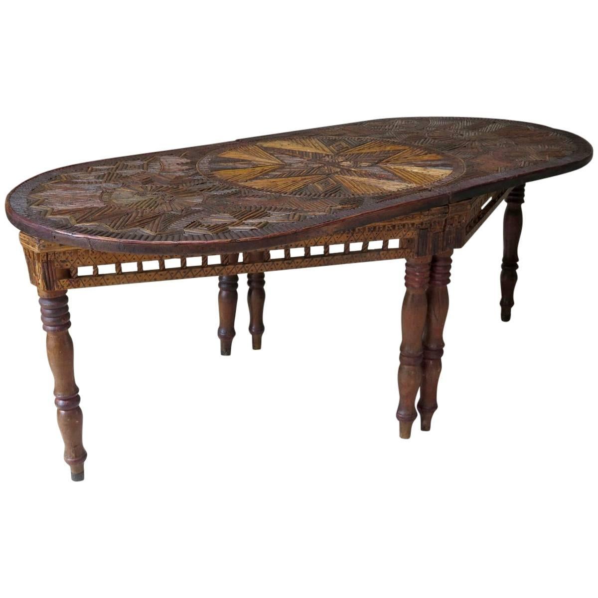 Oblong Twig-Top Table in Two Parts, France, 19th Century For Sale