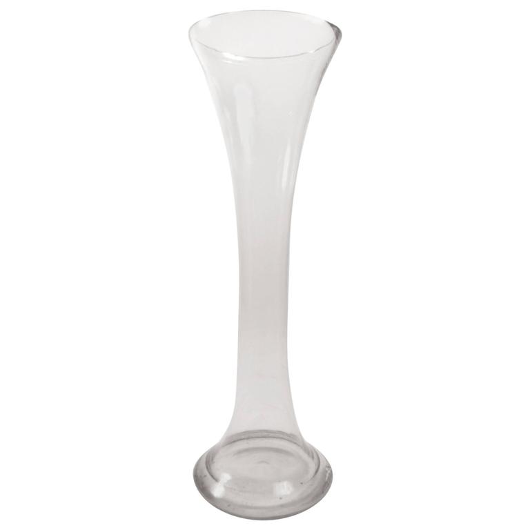LargeScale Floor Standing Glass Trumpet Vase For Sale at 1stdibs