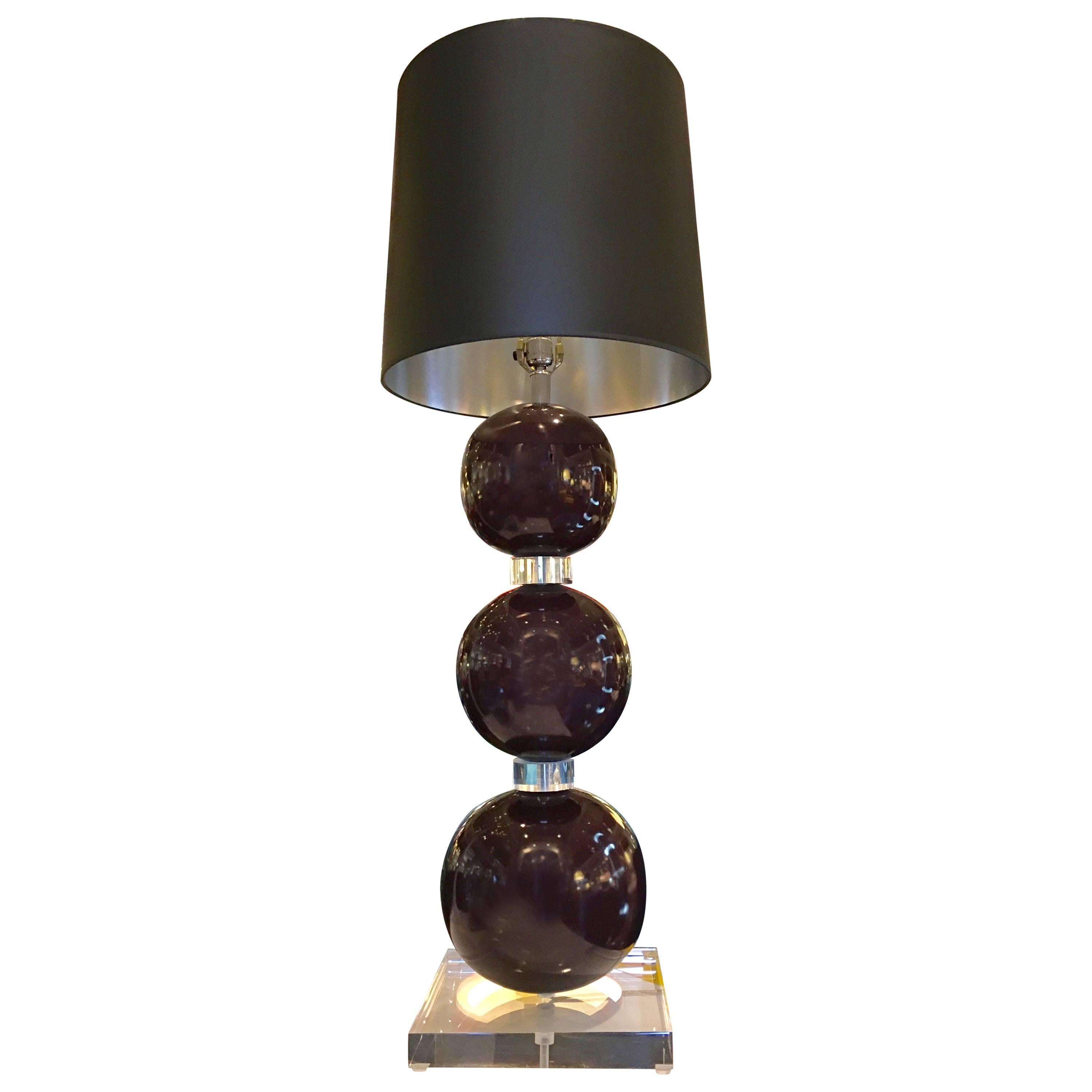 Monumental Lucite Table Lamp For Sale