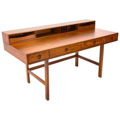 Teak Flip-Top Partners Desk by Lovig