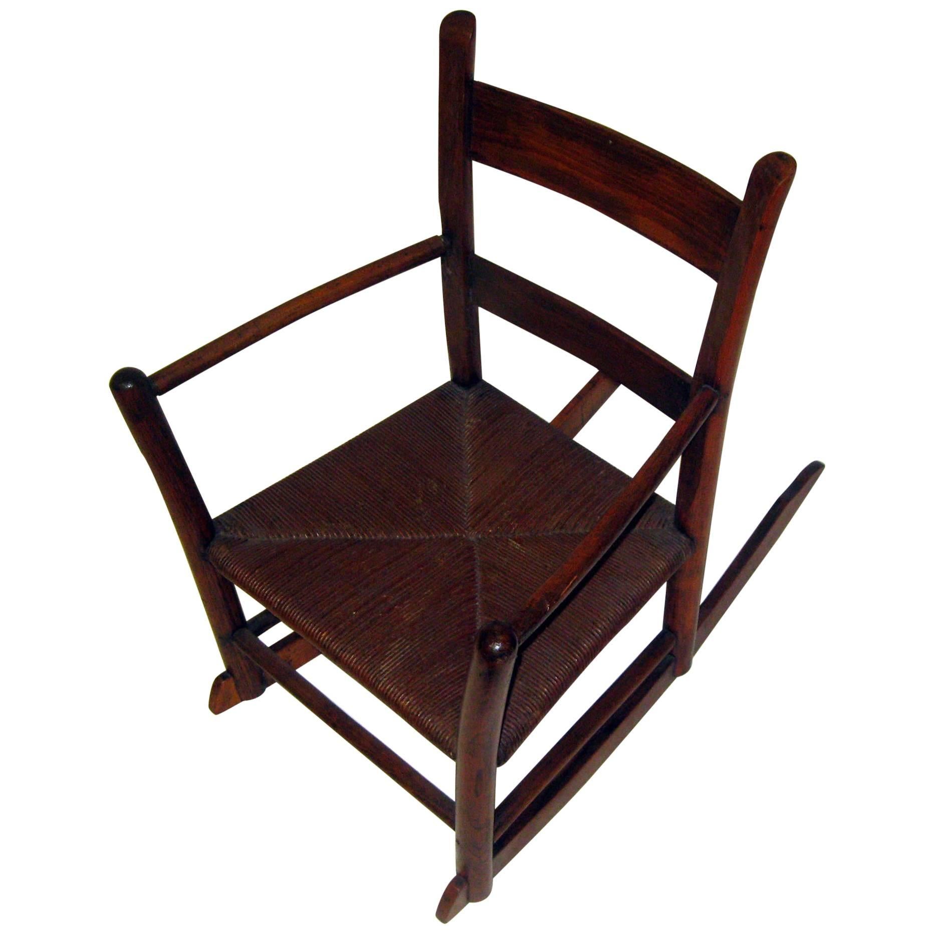 19th Century Child's English Maple Rocker