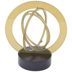 Lucite and Wood Kinetic Atomic Tabletop Sculpture / SATURDAY SALE 4