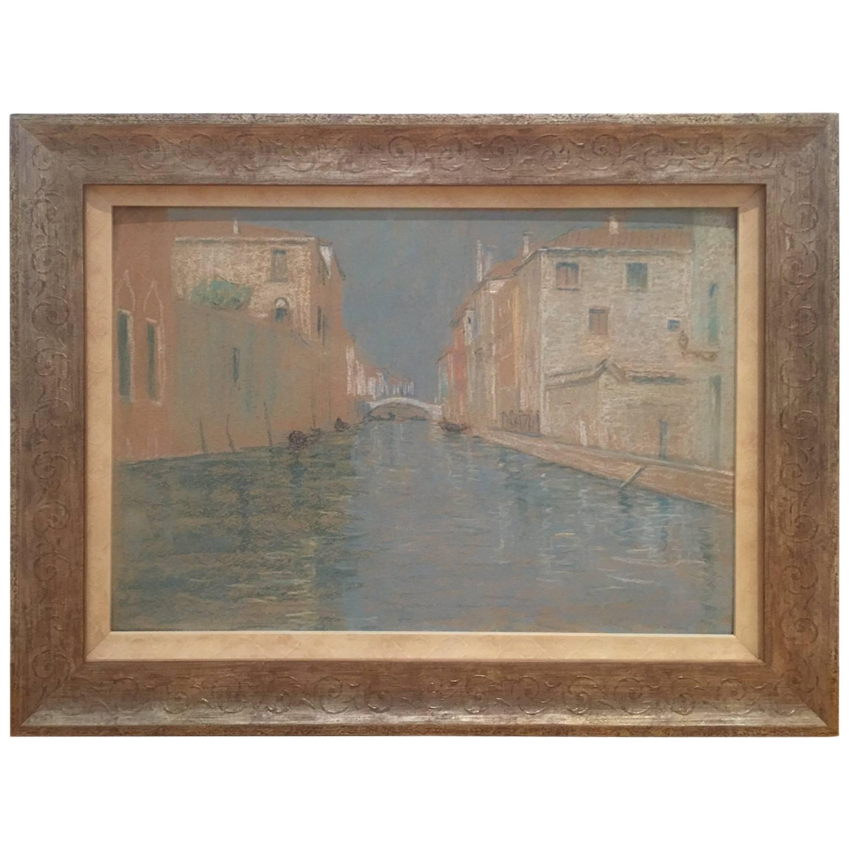 Pastel Painting of Venice For Sale