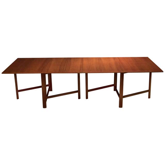 Maria Mathsson Table Teak Expandable Bruno Mathsson Maria Dining Table at 1stDibs