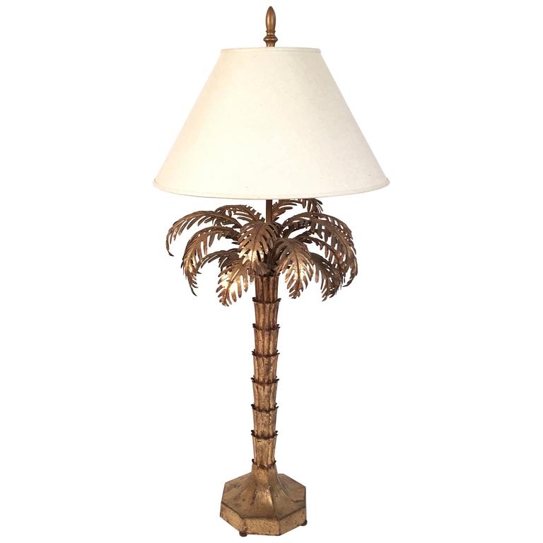 Palm Tree Lamp In Gilt Metal For At 1stdibs Palm Tree Lamp In Gilt Metal For