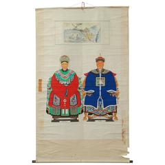 Chinese Patriarch and Matriarch Ancestral Scroll Painting 5
