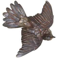 Antique Cold Painted Bronze Bird