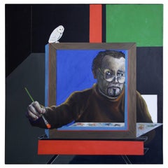 Used George Dergalis Self Portrait with Oil, 2008