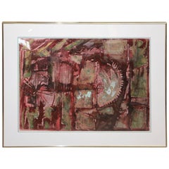 Mixed-Media Abstract by George Dergalis from 1994