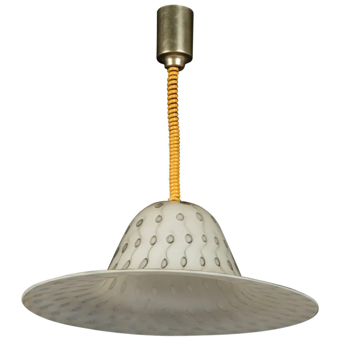 Mid-Century Textured Pendant by Peill & Putzler For Sale