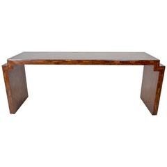Tessellated Wood Console Table
