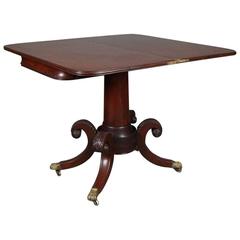 Antique Mahogany Federal Duncan Phyfe School Game Table with Bronze Mounts, circa 1820