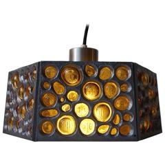 Mid-Century Hexagonal Brutalist Chandelier by Nanny Still for RAAK, circa 1960 3