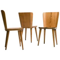 Mid-Century Swedish Chairs in Pine