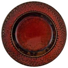Stig Lindberg, Gustavsberg Studio Ceramic Dish Aniara Glaze