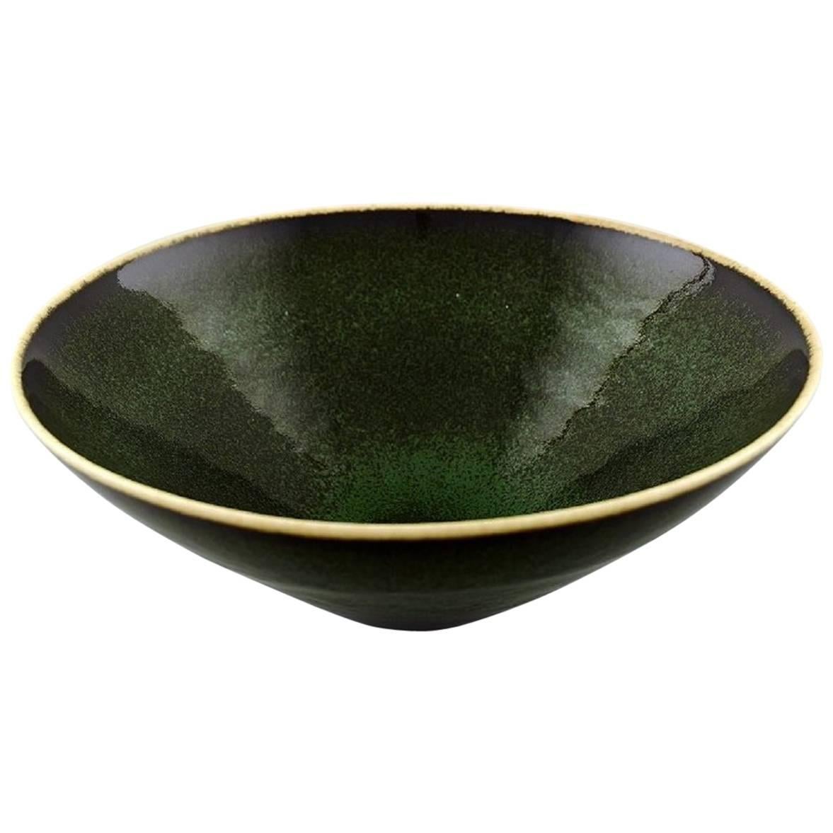 Carl Harry Stalhane, Rörstrand Stoneware Bowl, Sweden, Mid 20 Century For Sale
