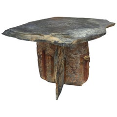 Mid-Century French Sculptural Slate Table
