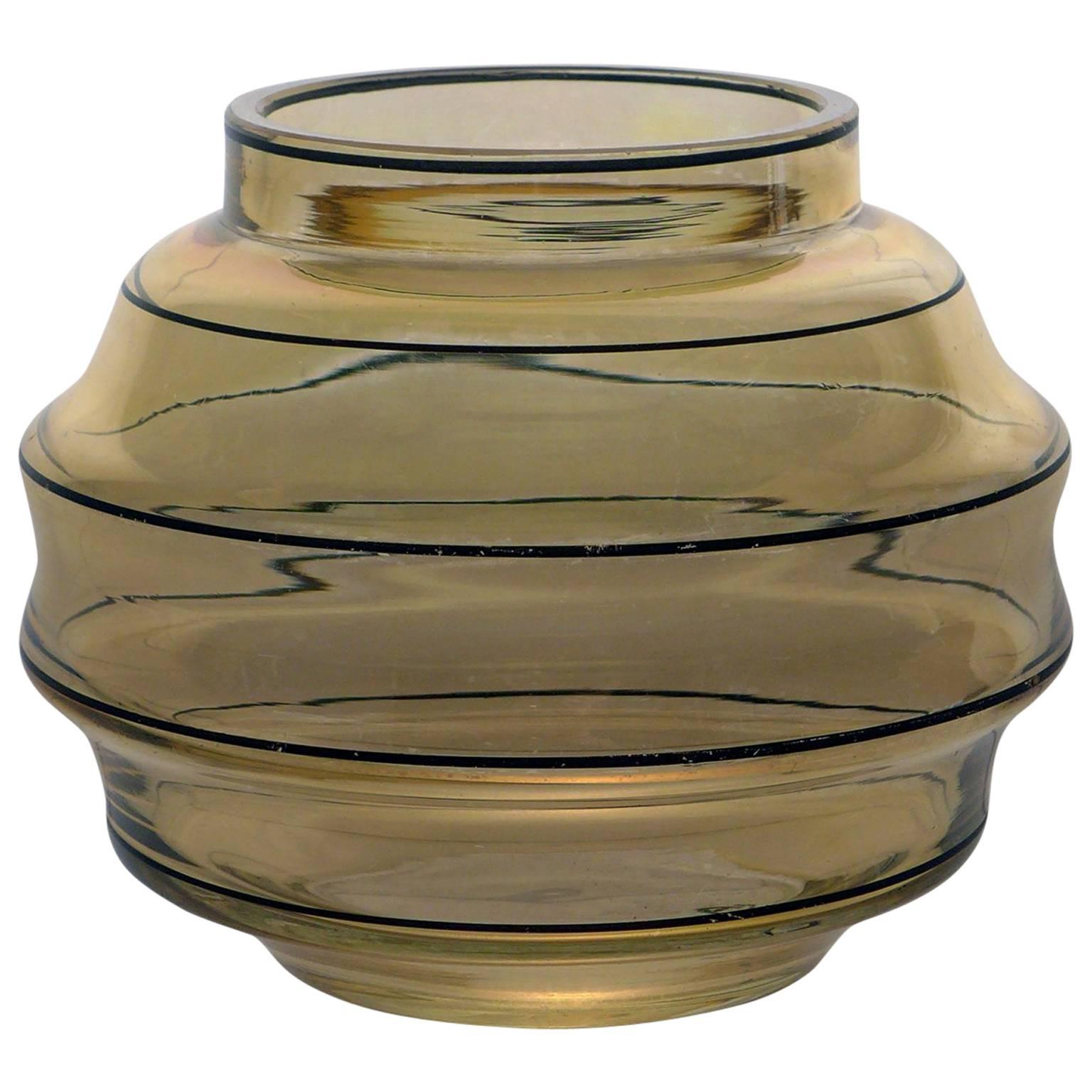 Art Deco Glass Vase For Sale