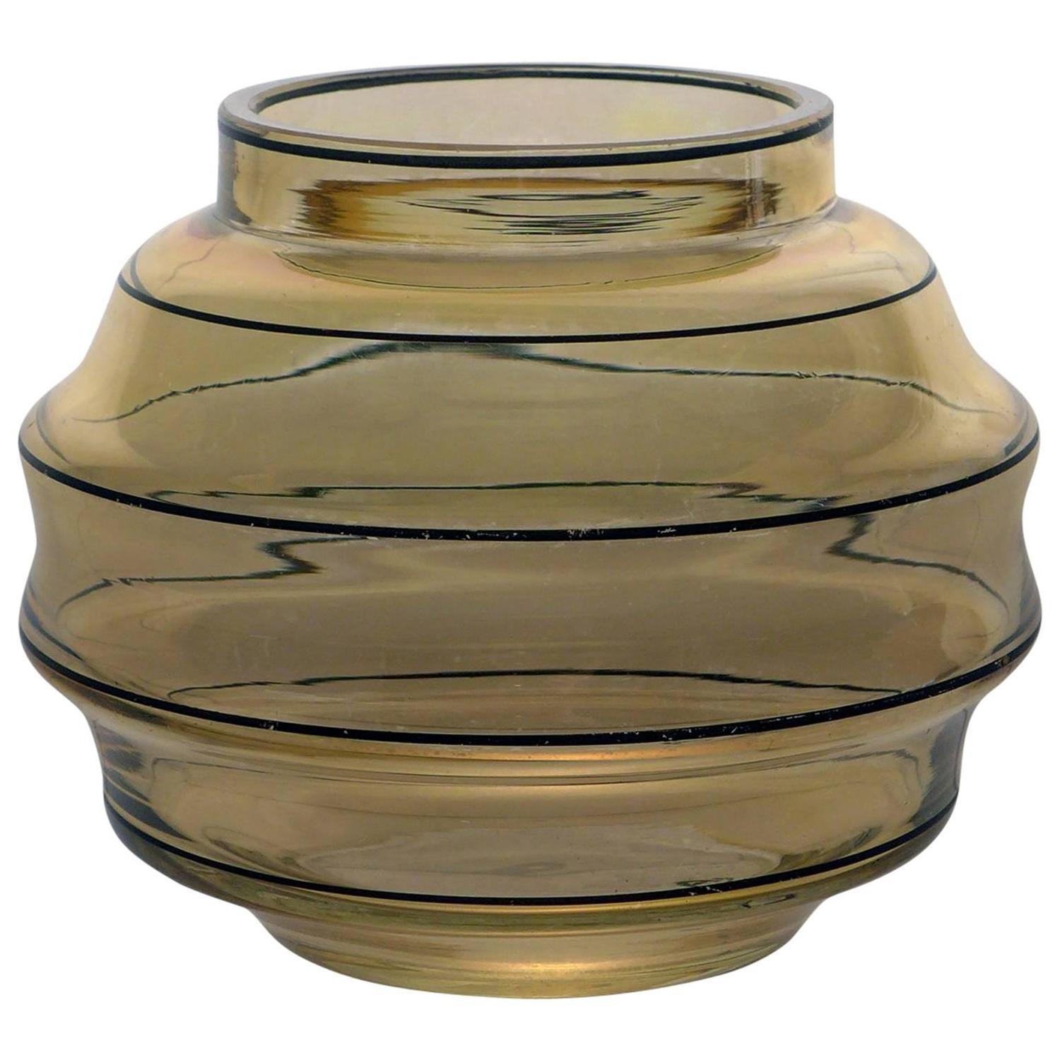 Art Deco Glass Vase For Sale at 1stdibs