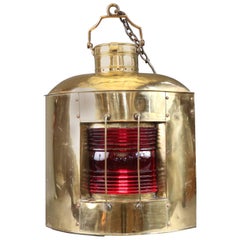 World's Largest Solid Brass Ship's Port Lantern