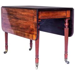 Regency Mahogany and Rosewood Pembroke / Drop-Leaf Table of Gillows Style