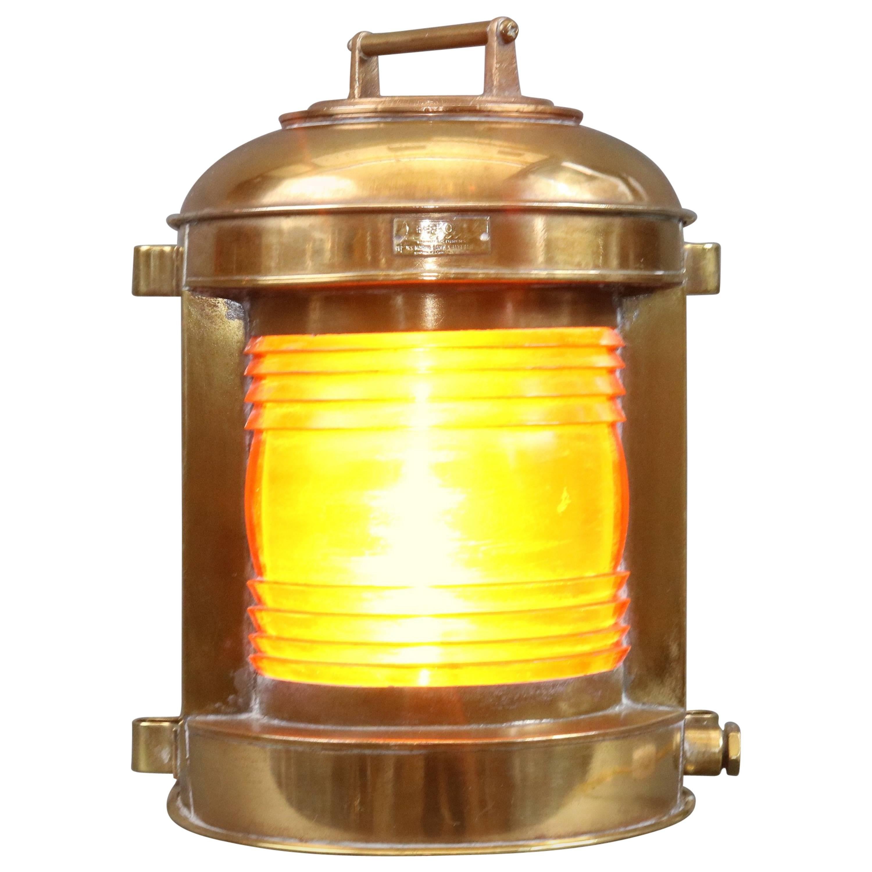 Brass Masthead Lantern by Perko For Sale
