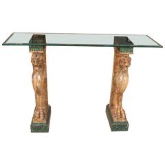 Antique Italian Neoclassical Marble Console Table, Late 18th Century
