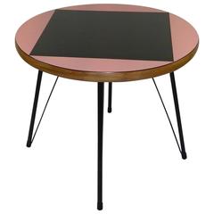 Pink and Black Mid-Century Rockabilly Dining Table